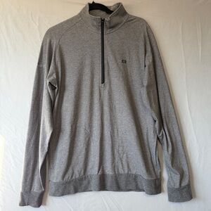 Travis Matthew Mens 1/2 Zip Pullover Sweater Size Medium Grey Golf Stretch